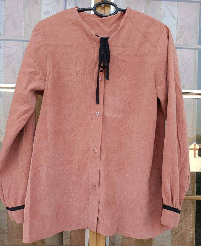 Blouse with Tie Neck Detail