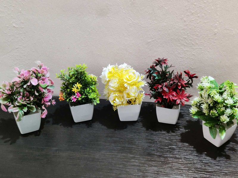 Artificial Plant Decor combo of 5 pots