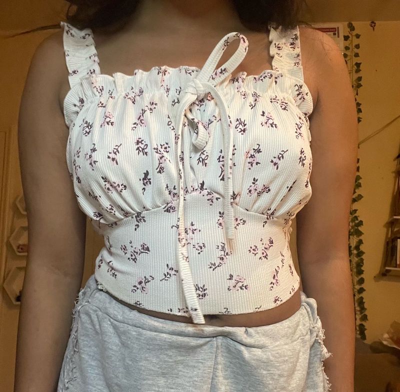 Amazon Floral Drawstring Top 🌸