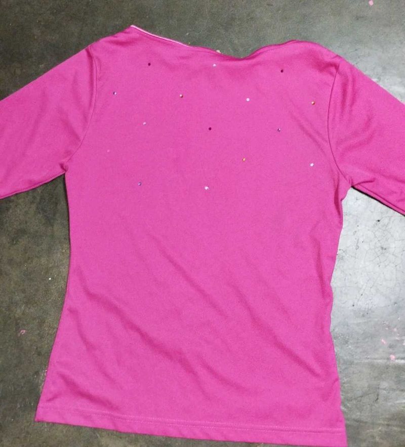 Pink Embellished Top