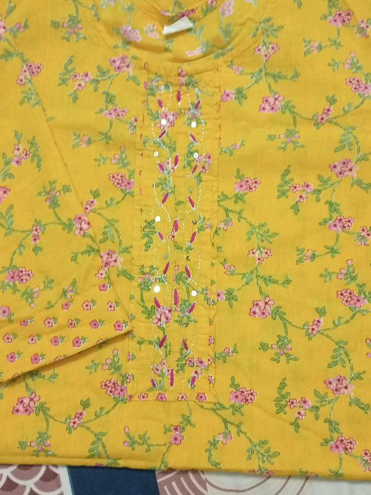 Floral Print Kurta- 36 To 37 Bust