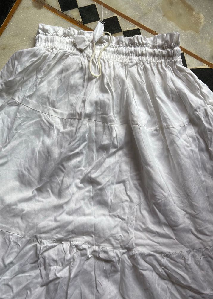 White Ethnic Skirt