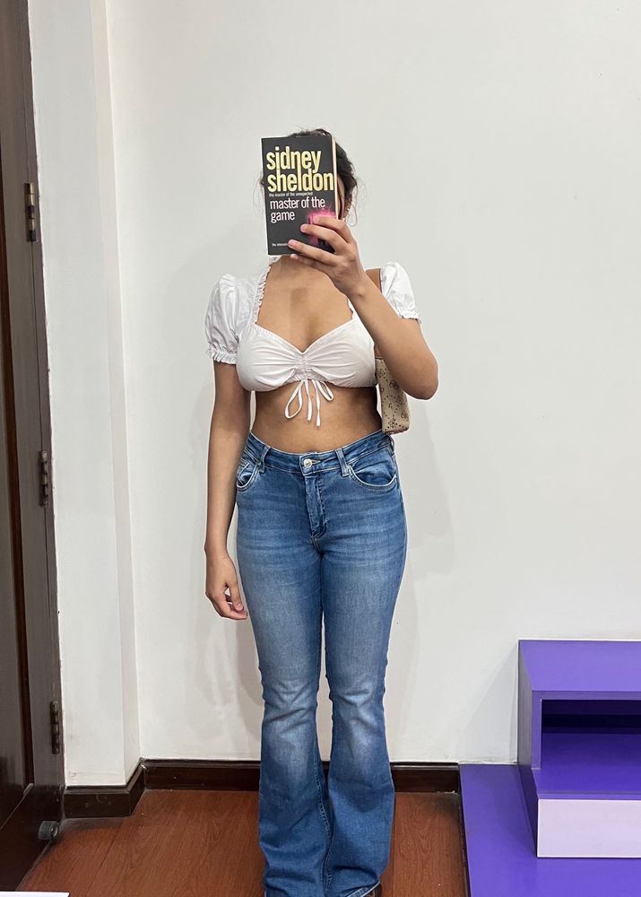 Trendy White Crop Top