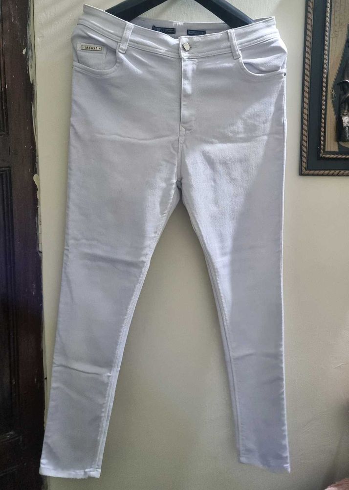 Stylish white Denim cotton Jeans