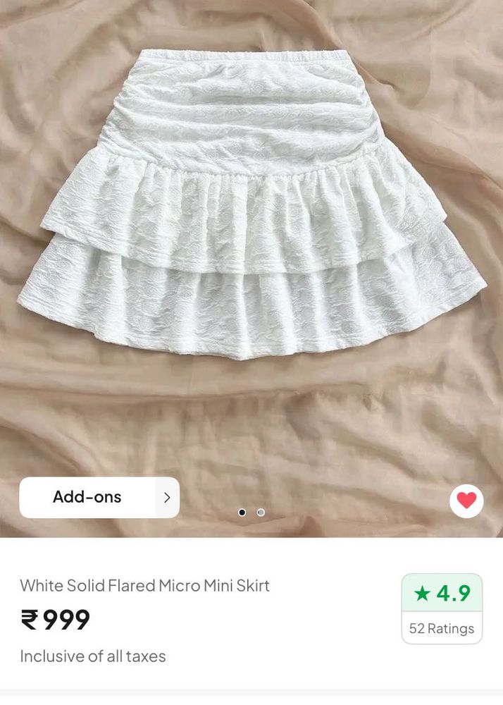 Mini Skirt With Tag