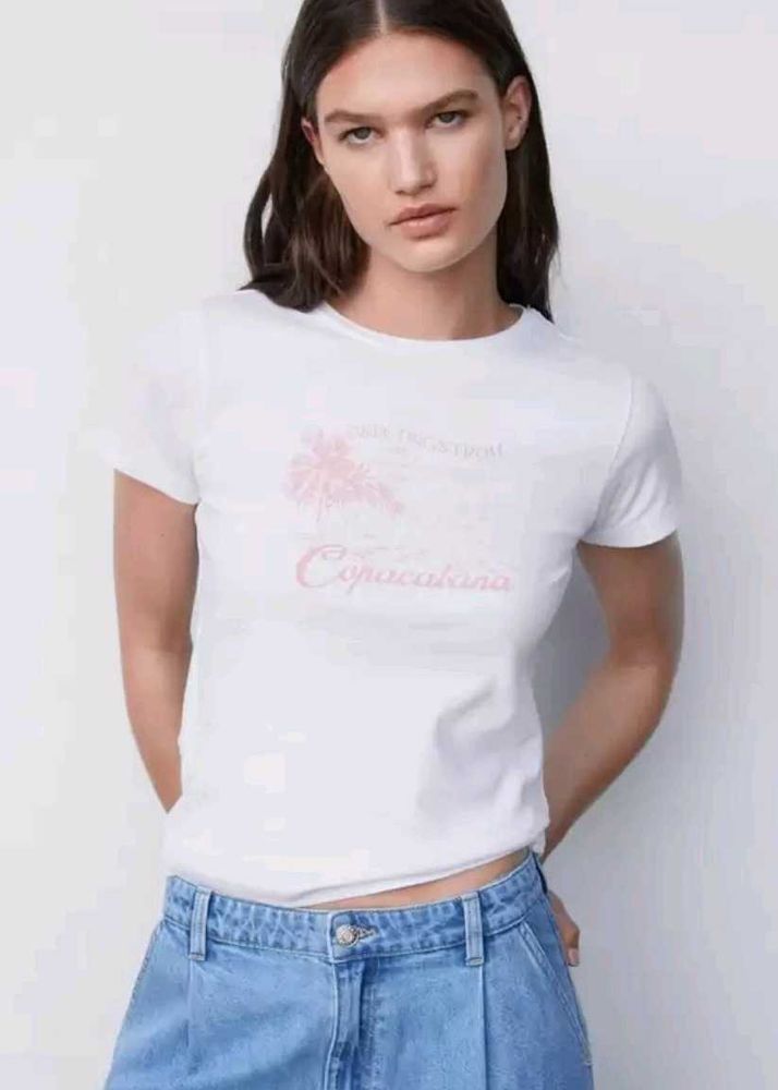 Mango Women Printed Pure Cotton Tshirt
