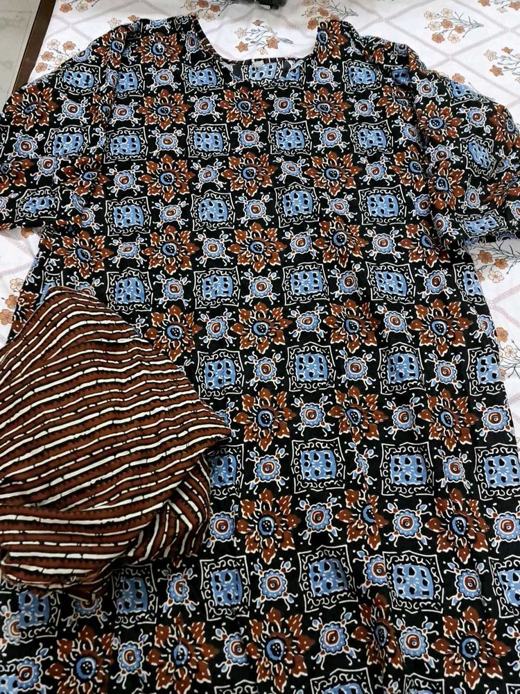 3pc Cotton Suit Brown