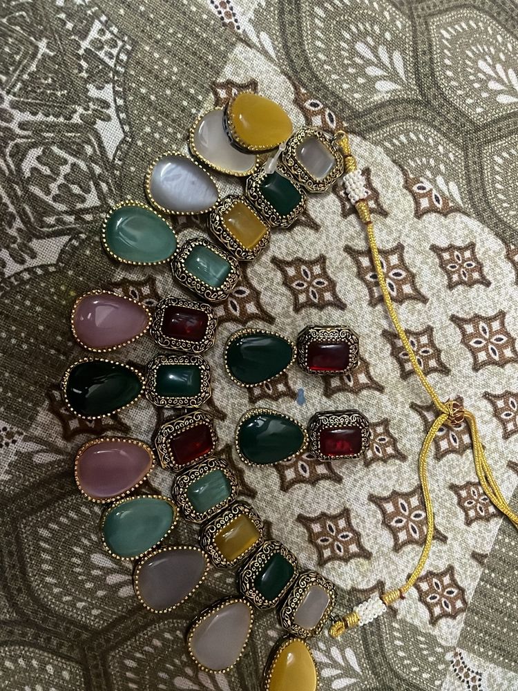 Multicolour Kundan set
