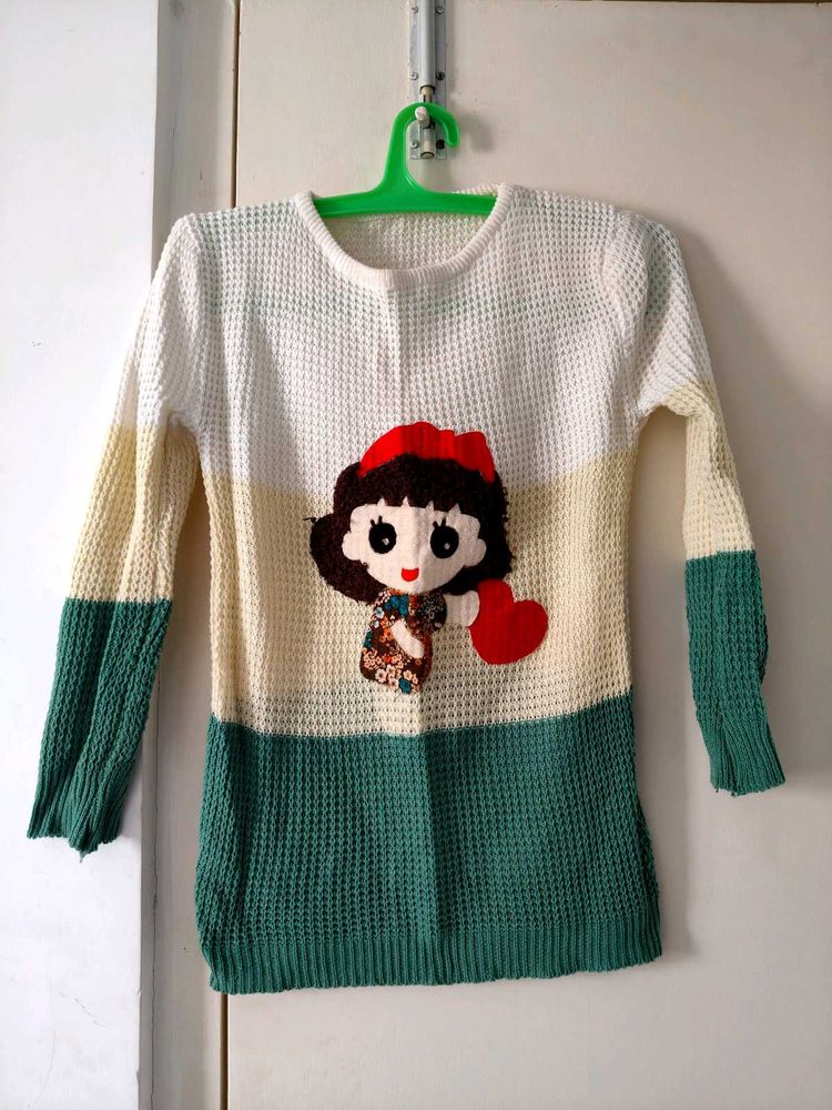 Off White Full Sleeve Sweater