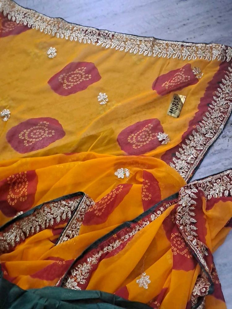 New Pila ladu bandej saree