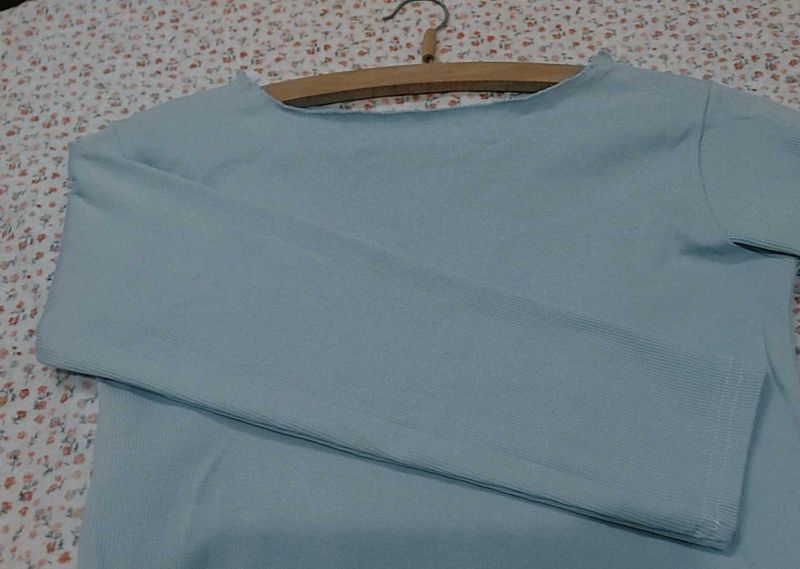 Light Blue Long Sleeve Top