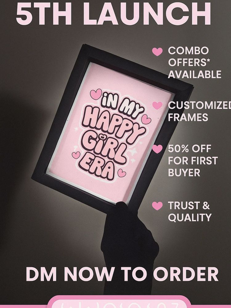&#34;In My Happy Girl Era&#34; Framed Art