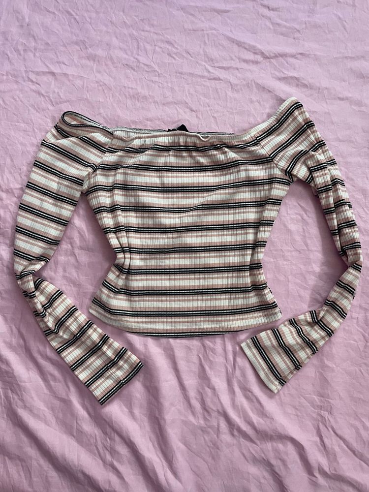 Striped Off-the-Shoulder Top