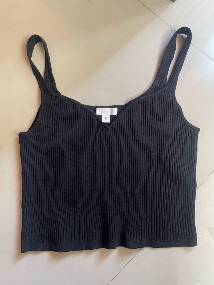 h&amp;m sweetheart neck top