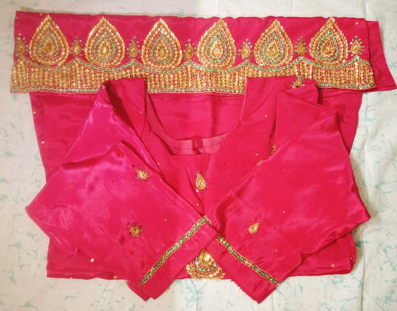 Pink Embellished Indian Outfit
