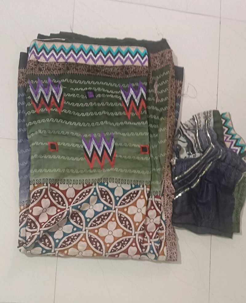 Ethnic Saree with Blouse Piece