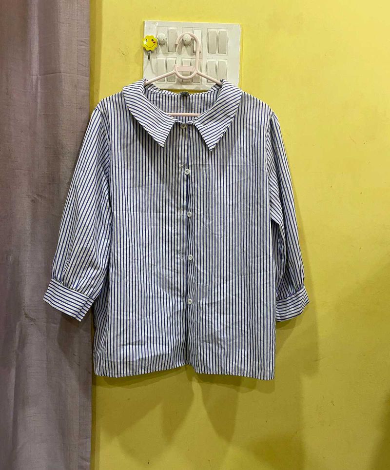 Striped Peter Pan Collar Shirt Bust 36-40
