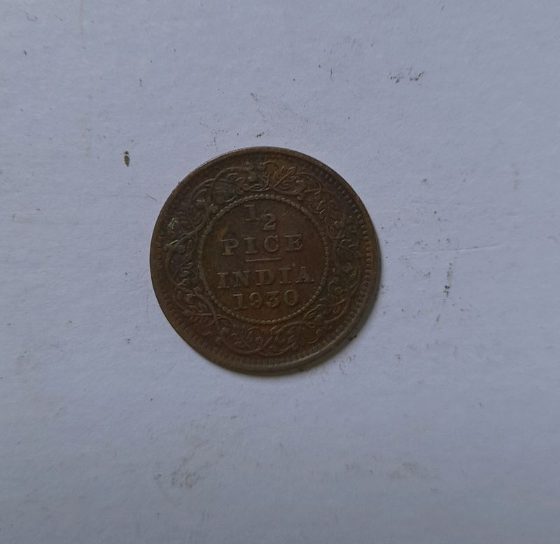 George V king 1/2 Pice Coin