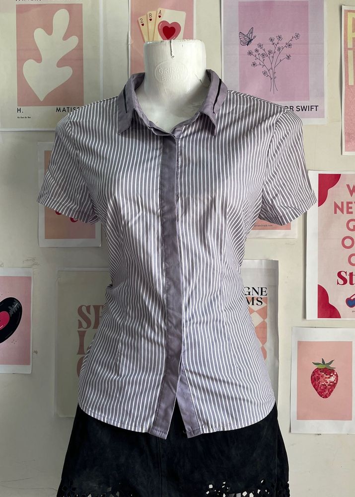 Lavender Striped Shirt