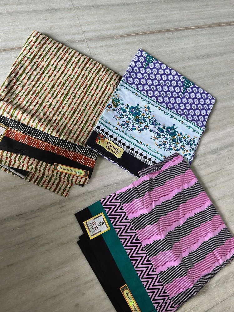 Combo Of 3 Cotton Kurta Piece