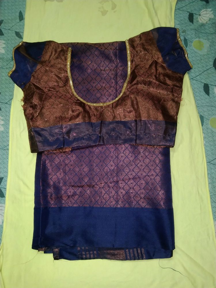 Copper Jari Saree