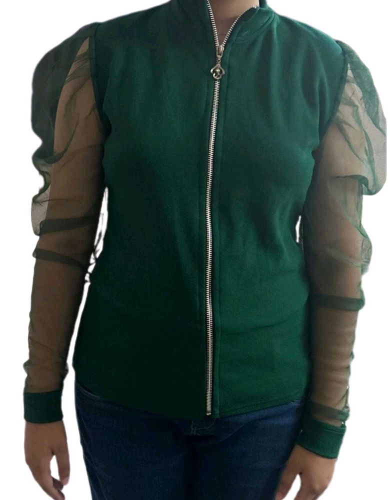 New stylish women and girls high neck green top