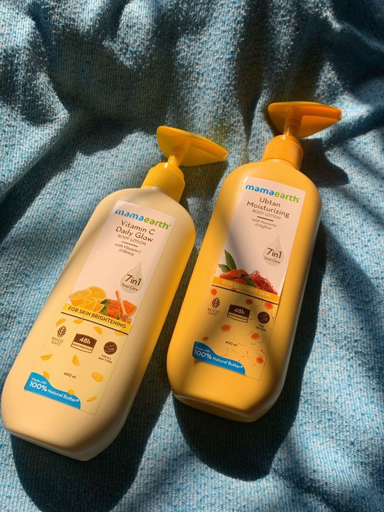 COMBO-MAMAEARTH VITAMIN C &amp; UBTAN BODY LOTION