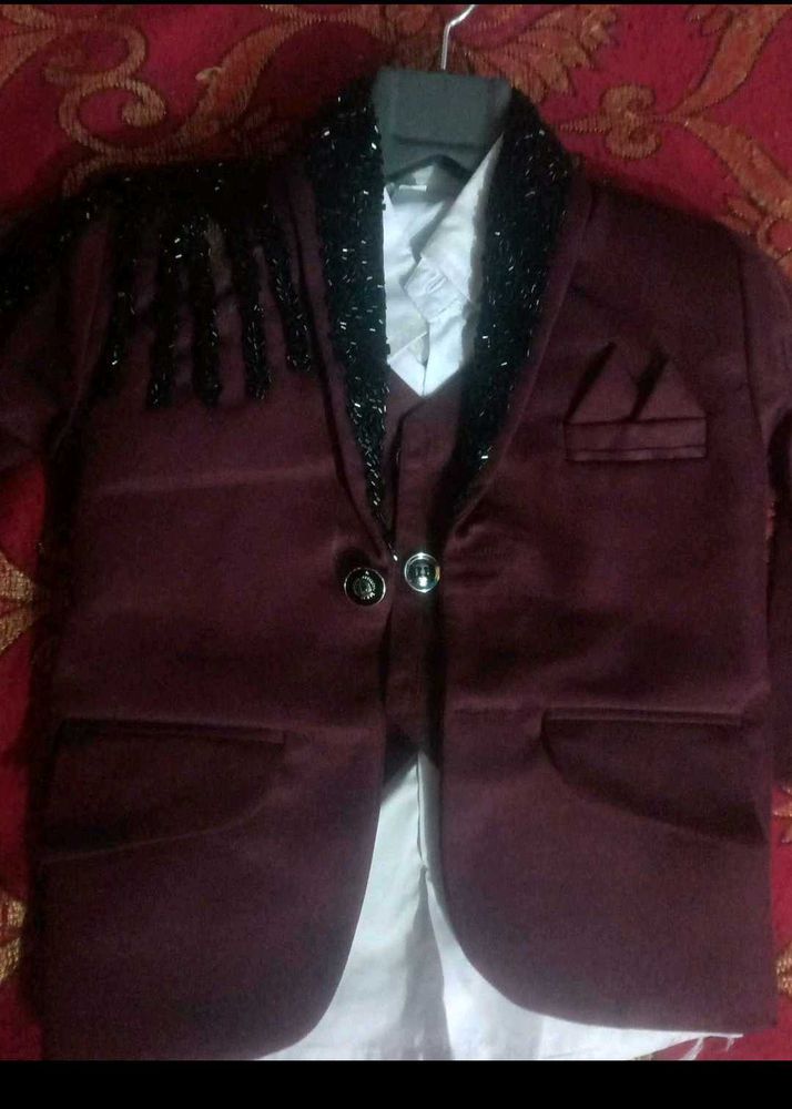 Hand Embroidery 4 Pic Coat Pant