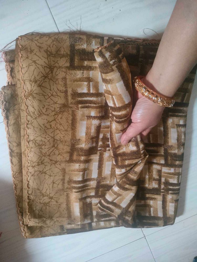 Brown Printed Saree