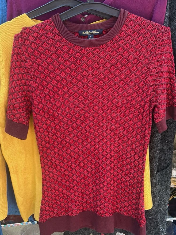 Red Patterned Top