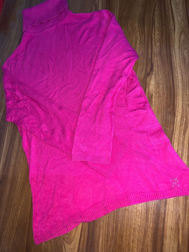 Pink Turtleneck Sweater