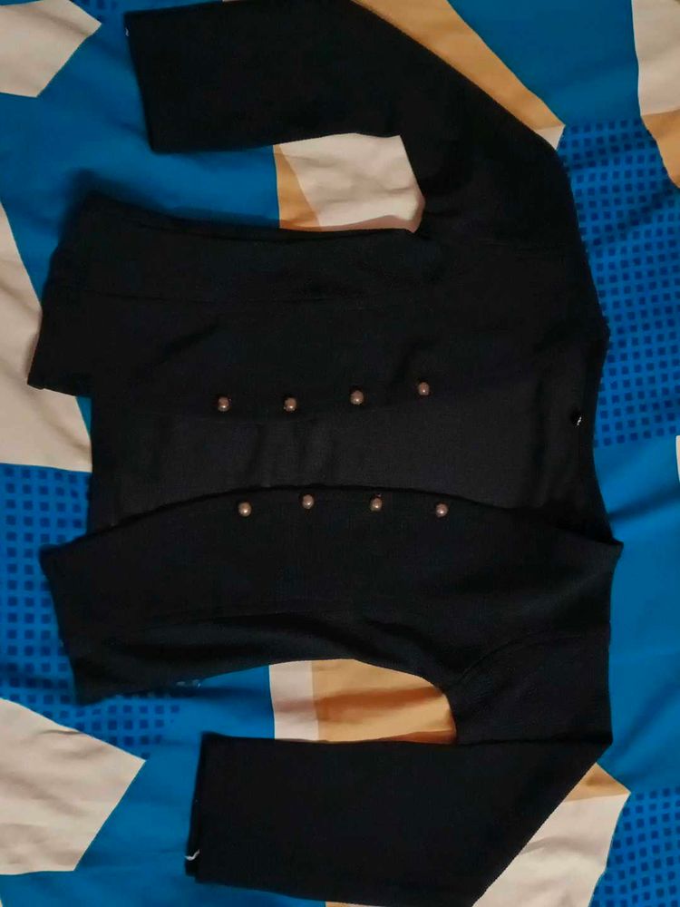 Black Jacket Cum Shrug