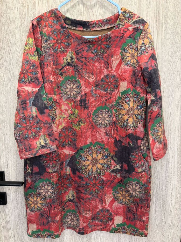 Red Floral Print Dress