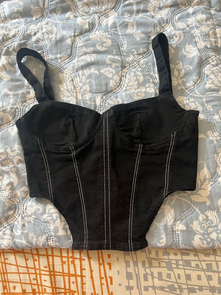 Zara black Corset Top