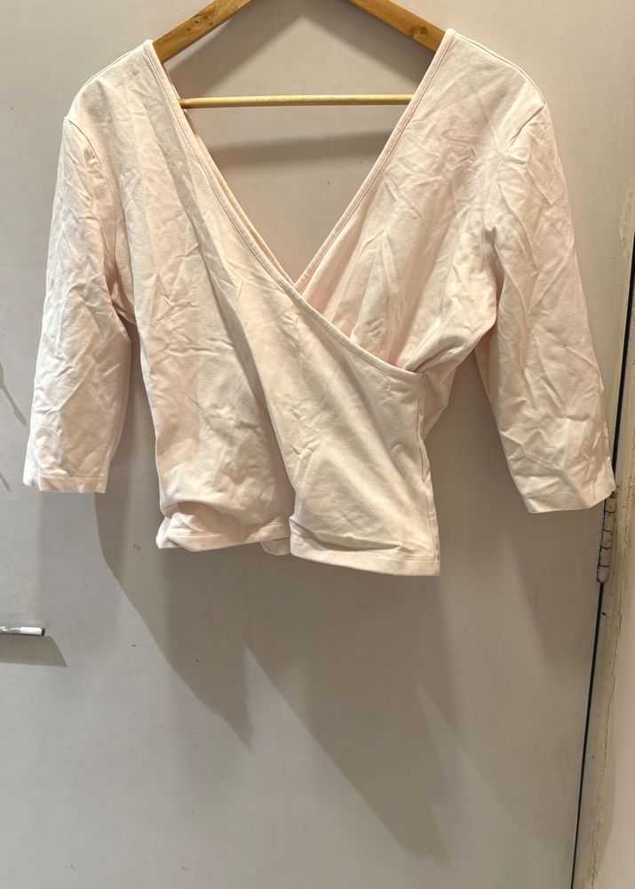 Beautiful Pink Imported Wrap Top