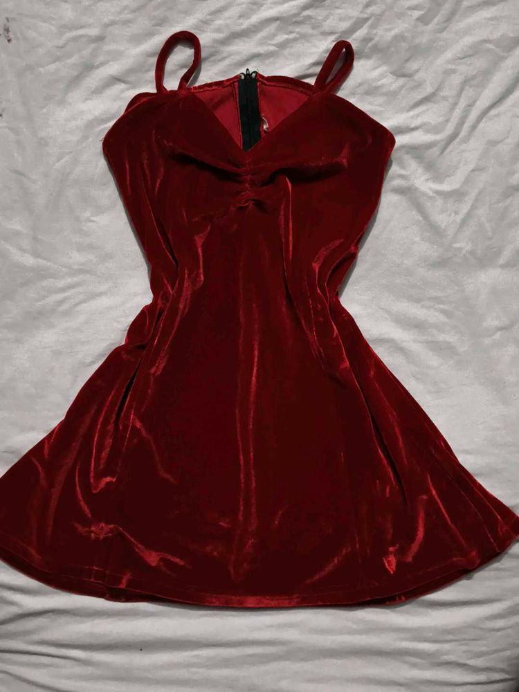 Red Velvet Mini Dress