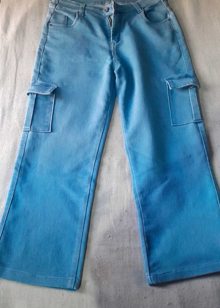 Blue Cargo Pants