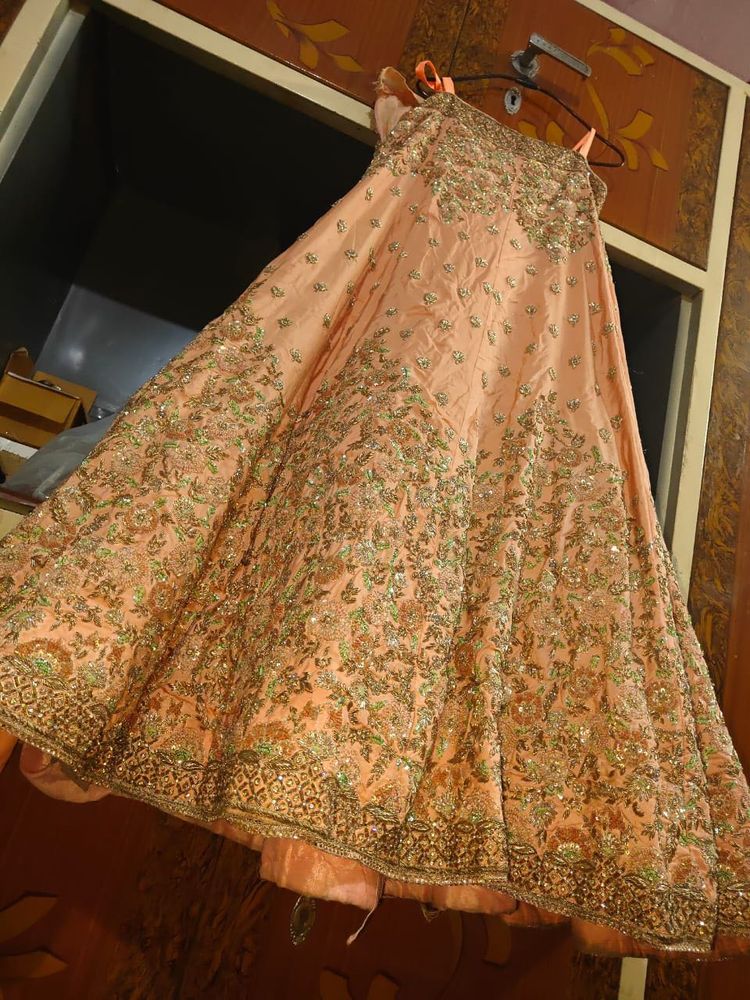 Peach Bridal Lehenga