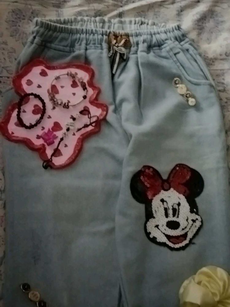Girls&#39; Embellished Denim Pants