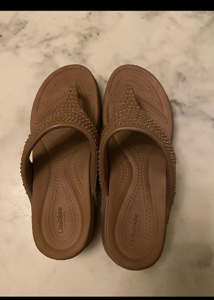 Crocs LiteRide Embellished Thong Sandals