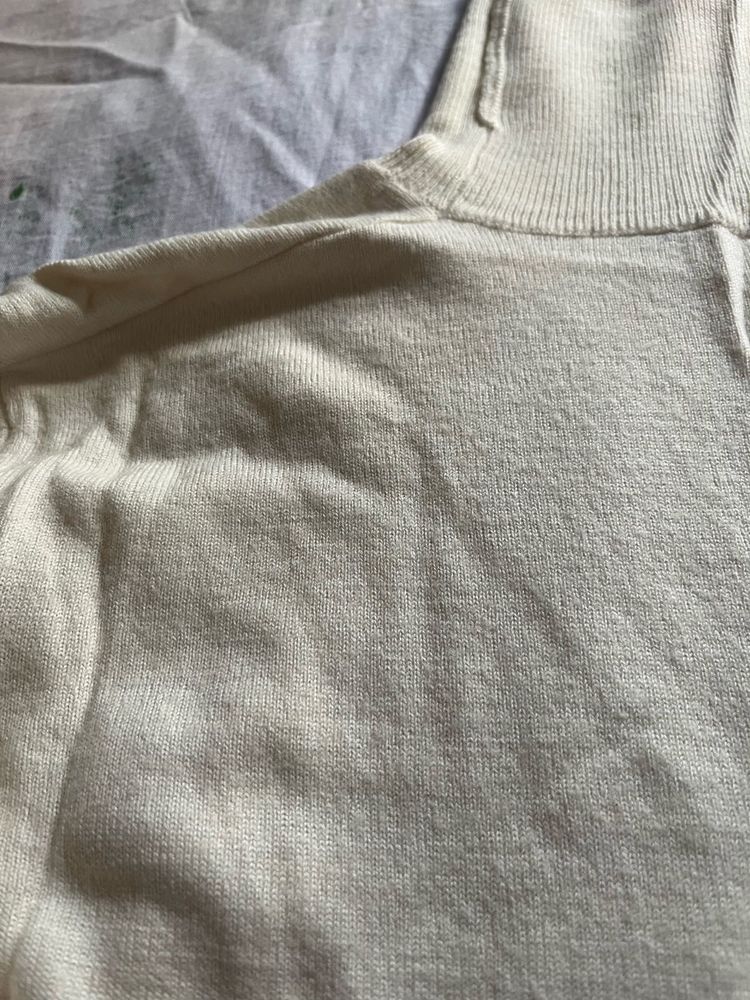 Cream Turtleneck Sweater