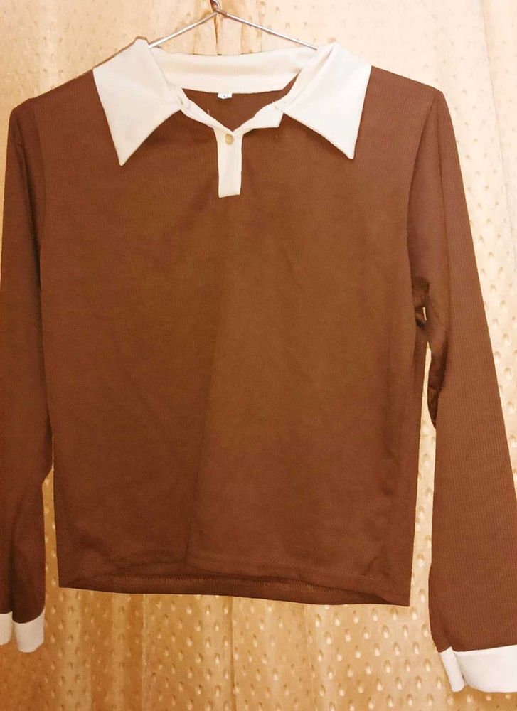 Retro Brown Polo Shirt