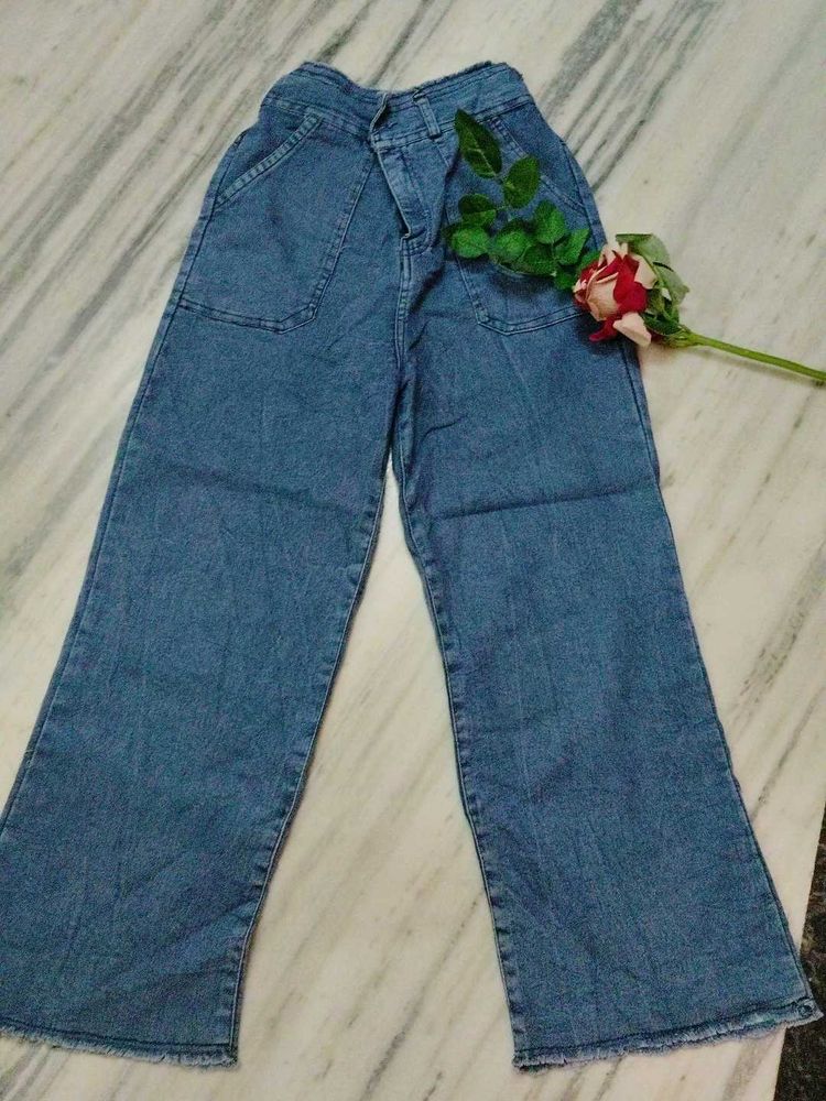 Wide Leg Denim Jeans