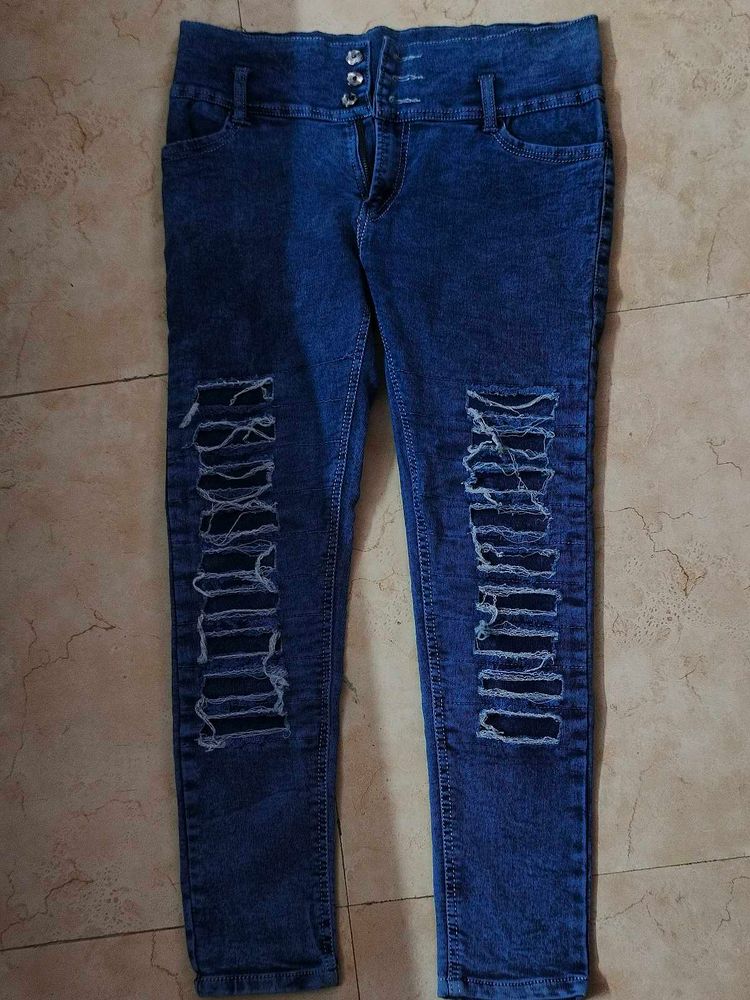 Ripped High Waisted Jeans