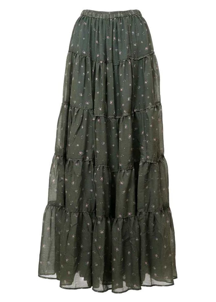 Tiered Floral Skirt
