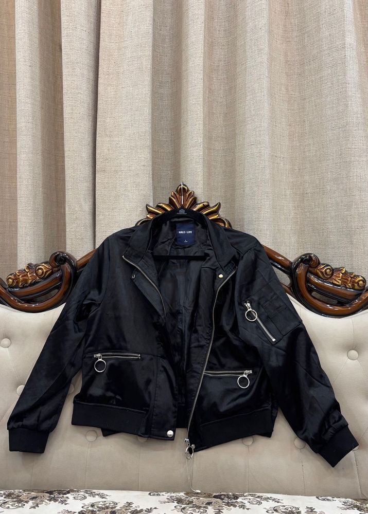 Black Bomber Jacket