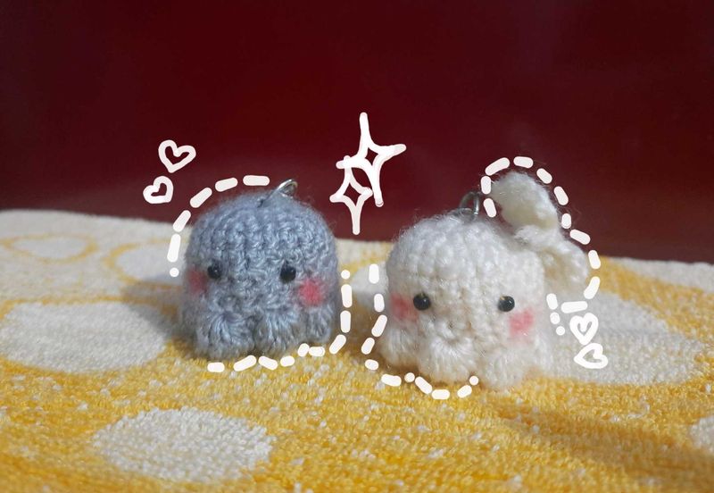 Cute Octopus crochet Keychains