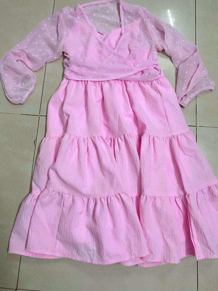 Light Pink Girls Frock(9To 0) Offer For 3 Days