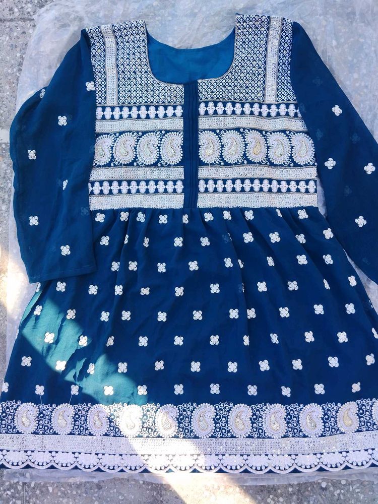 Elegant Embroidered Sharara Set