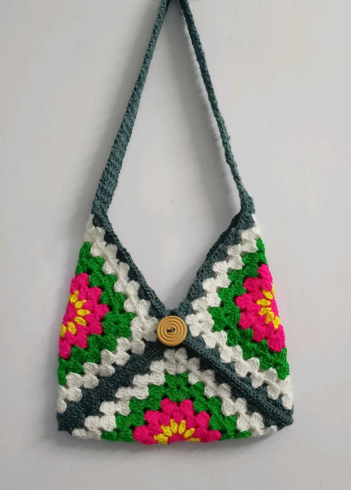 Crochet 🧶 Floral Sling Bag